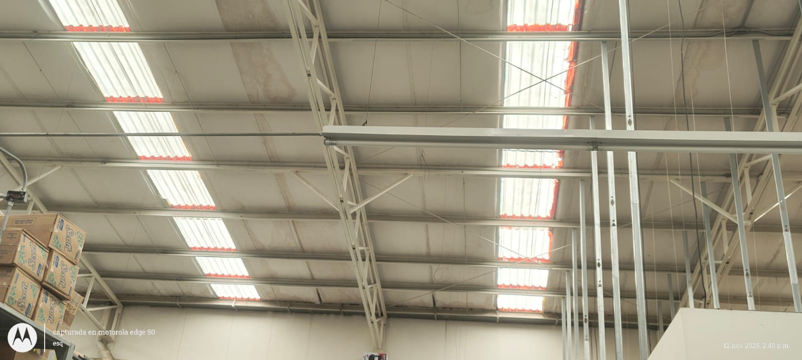 Estructura de techumbre en sucursal APYMSA